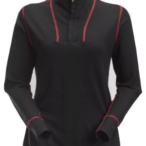 Thermal Base Layer — ProtecWork, Women's Half Zip Wool Long Sleeve Shirt garment reference