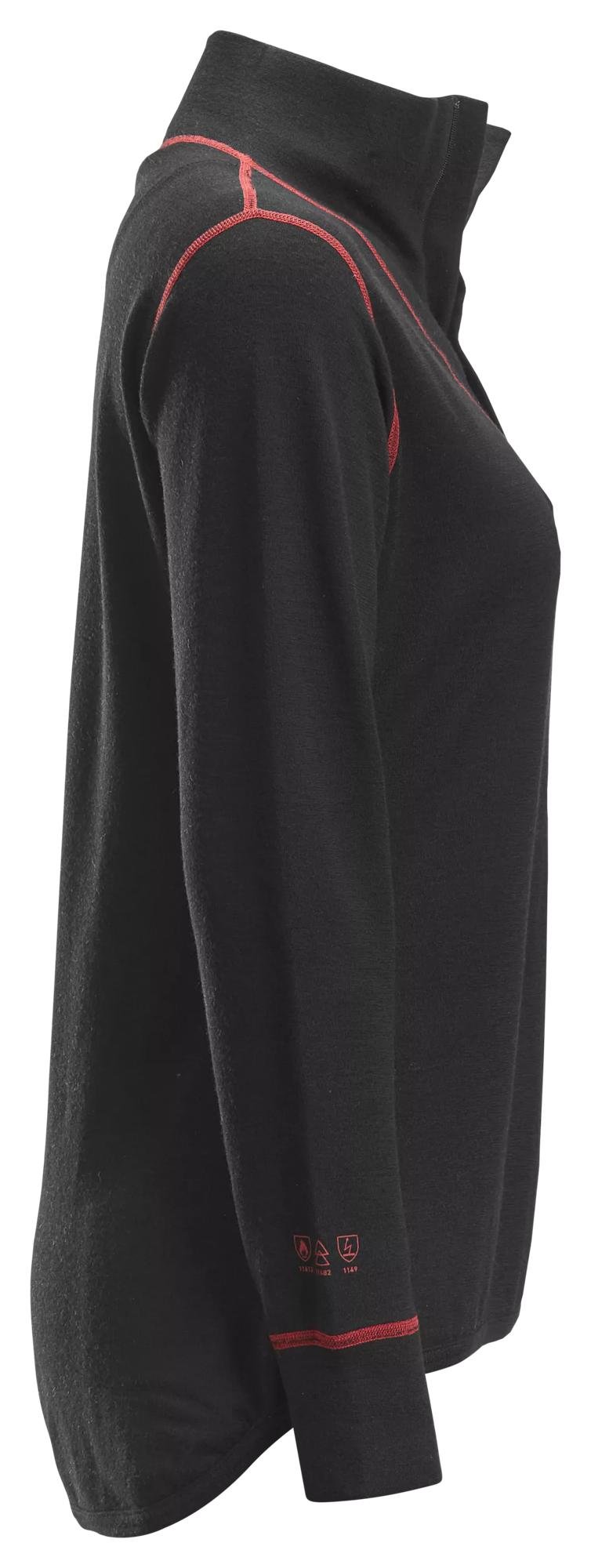 Custom Women’s Half-Zip Merino-Blend Work Base Layer - additional product view