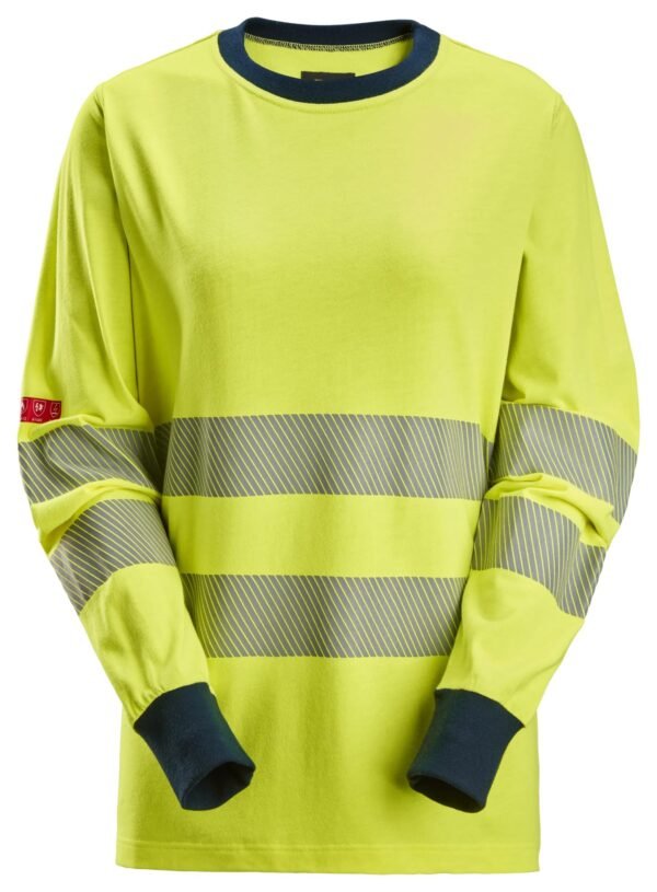 Custom Women’s High-Visibility Long-Sleeve Crew Work Top Custom Women’s High-Visibility Long-Sleeve Crew Work Top — garment development reference