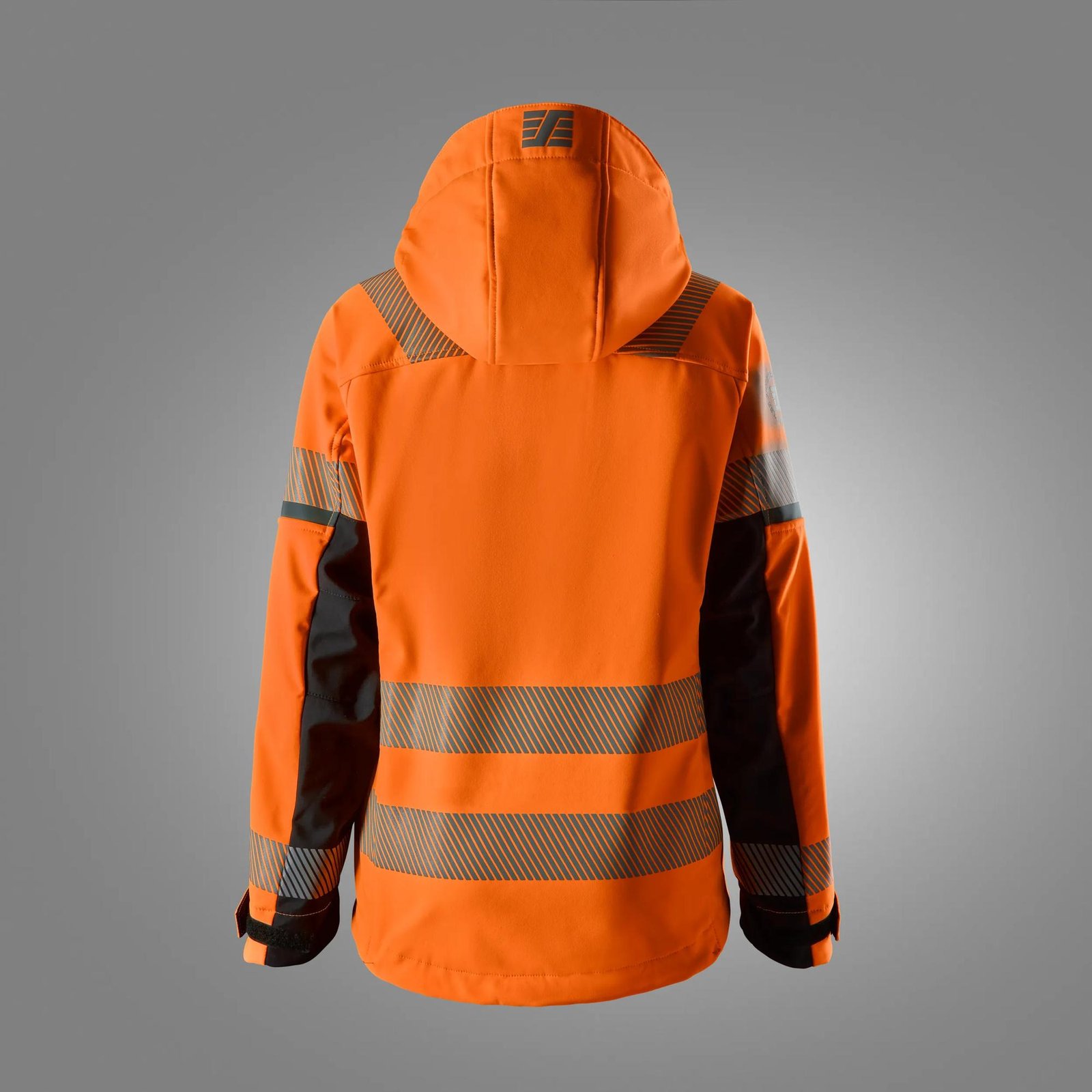 Custom Women’s High-Visibility Stretch Softshell Work Jacket — reference garment view 2