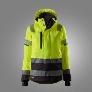 Custom Women’s High-Visibility Waterproof Insulated Stretch Work Jacket — reference garment view 2