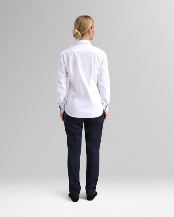 Custom Women’s Long-Sleeve Button-Front Uniform Shirt — reference garment view 4