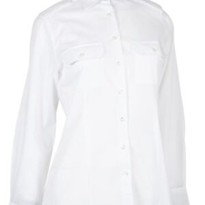 Custom Women’s Long-Sleeve Uniform Shirt with Shoulder Tabs — garment development reference