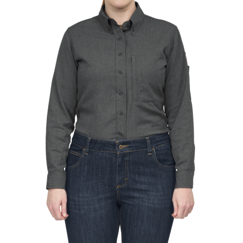 Custom Women’s Mobility Woven Work Shirt Custom Women’s Mobility Woven Work Shirt — garment development reference