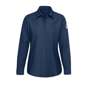 Custom Women’s Pocketless Long-Sleeve Work Shirt — garment development reference