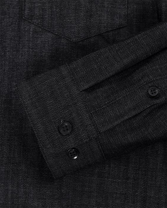 Custom Women’s Raw-Denim One-Pocket Work Shirt Custom Women’s Raw-Denim One-Pocket Work Shirt — reference garment view 7