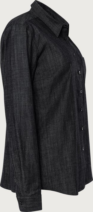 Custom Women’s Raw-Denim One-Pocket Work Shirt Custom Women’s Raw-Denim One-Pocket Work Shirt — reference garment view 4
