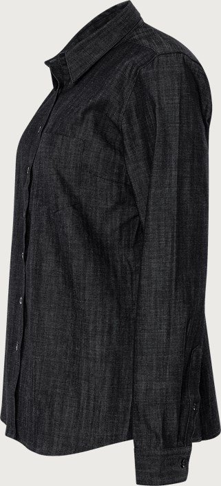 Custom Women’s Raw-Denim One-Pocket Work Shirt Custom Women’s Raw-Denim One-Pocket Work Shirt — reference garment view 3