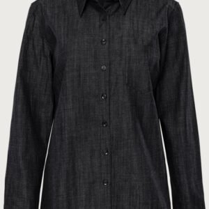 Custom Women’s Raw-Denim One-Pocket Work Shirt — garment development reference