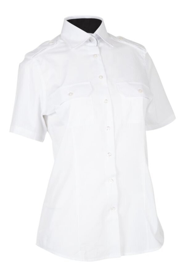 Custom Women’s Short-Sleeve Uniform Shirt with Shoulder Tabs Custom Women’s Short-Sleeve Uniform Shirt with Shoulder Tabs - main product view