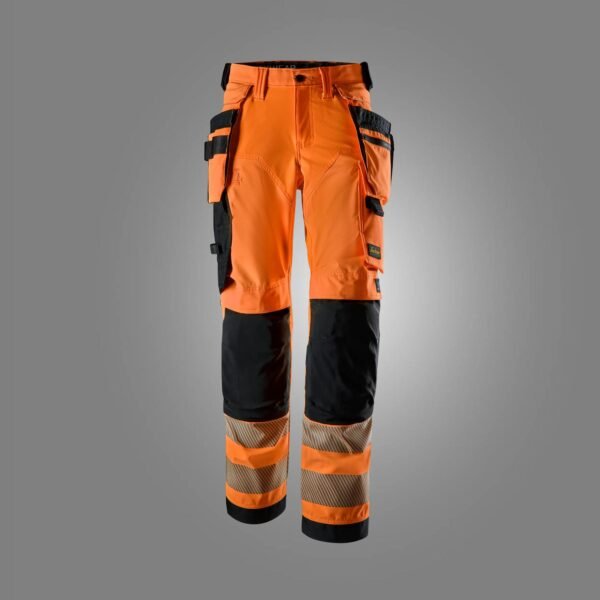 Custom Women’s Slim-Fit High-Visibility Stretch Work Trousers with Detachable Holster Pockets Custom Women’s Slim-Fit High-Visibility Stretch Work Trousers with Detachable Holster Pockets — garment development reference