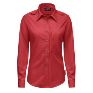Custom Women’s Snap-Front Utility Woven Work Shirt — garment development reference