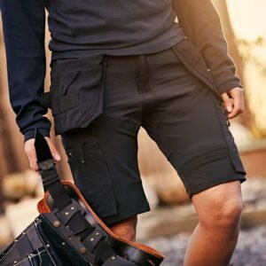 Custom Women’s Stretch Fit Utility Work Shorts — garment development reference