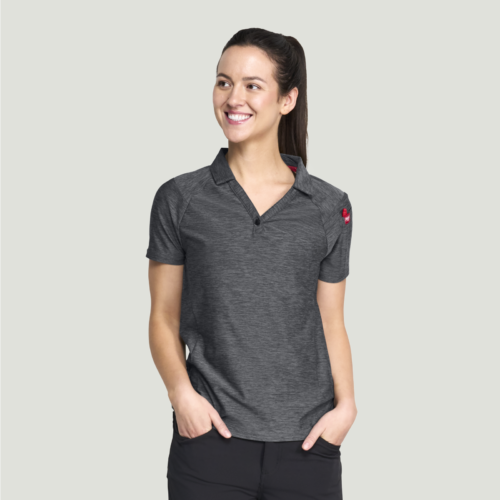 Custom Women's Stretch Jersey Utility Sleeve Work Polo — garment development reference