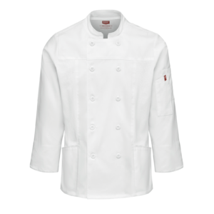Custom Women’s Ventilated Double-Breasted Chef Coat — garment development reference
