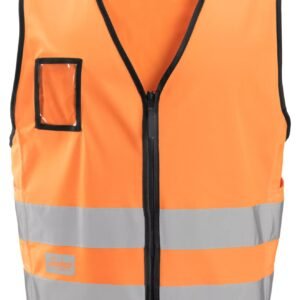 Custom Zip-Front High-Visibility Utility Work Vest — garment development reference