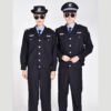 Custom Zip-Front Security Duty Jacket and Straight-Leg Trouser Set Patrol Jacket — HT045-529 Old‑style jacket‑style gabardine fabric security uniform garment reference