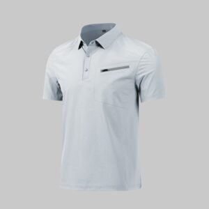 Custom Zip-Neck Performance Work Polo with Contrast Panels - additional same-model product view