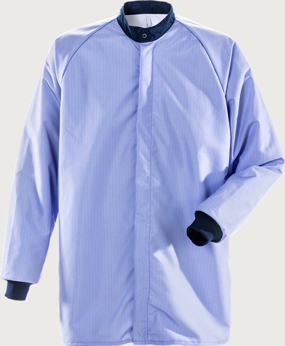Private-Label Controlled-Environment Raglan Cleanroom Coat Private-Label Controlled-Environment Raglan Cleanroom Coat — garment development reference