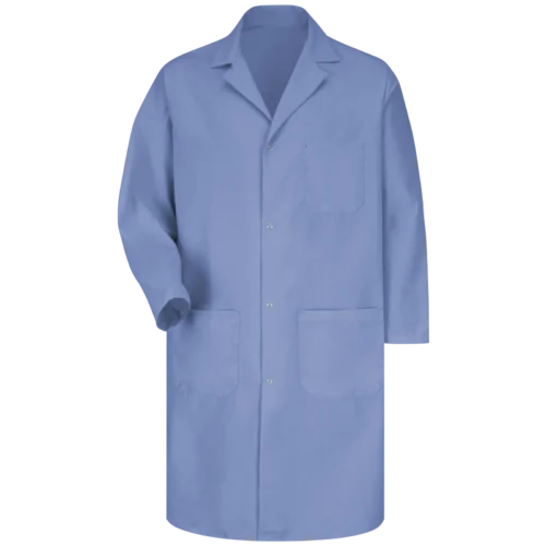 Private-Label Four-Snap Laboratory Coat with Interior Chest Pocket Private-Label Four-Snap Laboratory Coat with Interior Chest Pocket — garment development reference