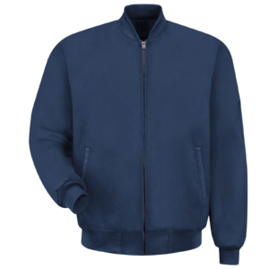 Private-Label Full-Zip Rib-Knit Team Work Jacket — garment development reference