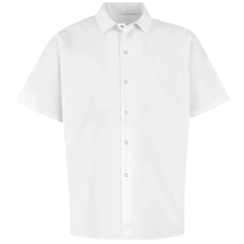 Private-Label Long Snap-Front Cook Shirt — garment development reference