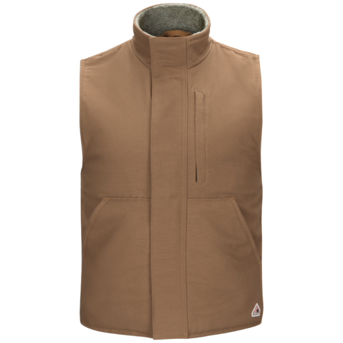 Private-Label Sherpa-Lined Duck Canvas Work Vest Private-Label Sherpa-Lined Duck Canvas Work Vest — garment development reference