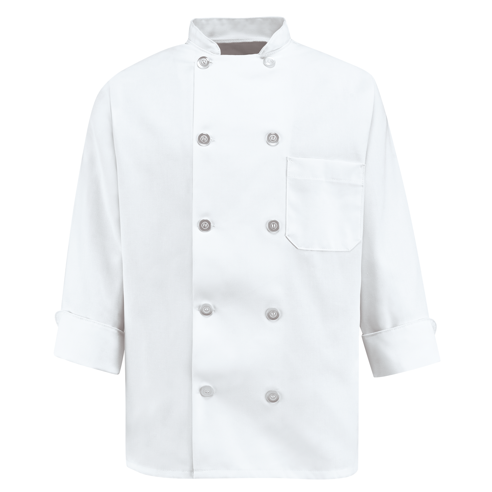 Private-Label Women’s Double-Breasted Chef Coat with Vented Cuffs — garment development reference