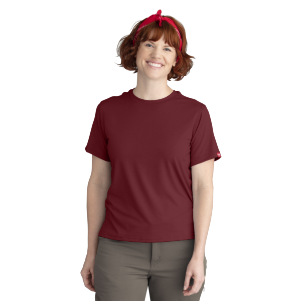 Women’s Cooling-Target Short Sleeve Crew Work Tee Women’s Cooling-Target Short Sleeve Crew Work Tee — garment development reference