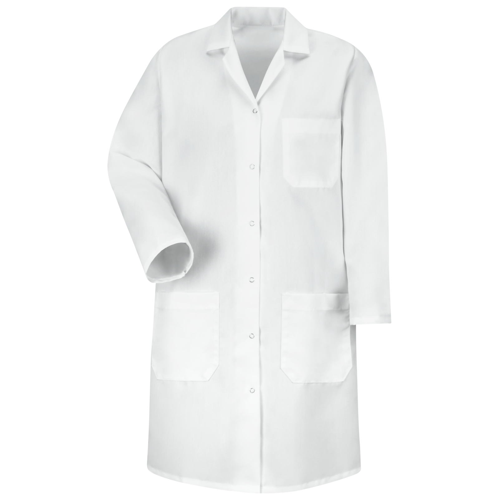 Women’s Shaped Gripper-Front Laboratory Coat — garment development reference