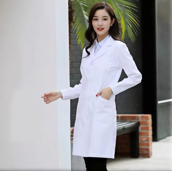 Women’s Tailored Long-Sleeve Medical Doctor Coat Women’s Tailored Long-Sleeve Medical Doctor Coat - additional same-model product view