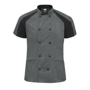 Women's Ventilated Raglan Double-Breasted Chef Coat — garment development reference