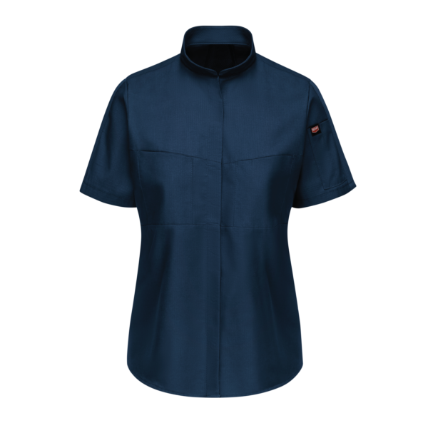 Women’s Ventilated Ripstop Service Shirt with Covered Front Closure Women’s Ventilated Ripstop Service Shirt with Covered Front Closure — garment development reference